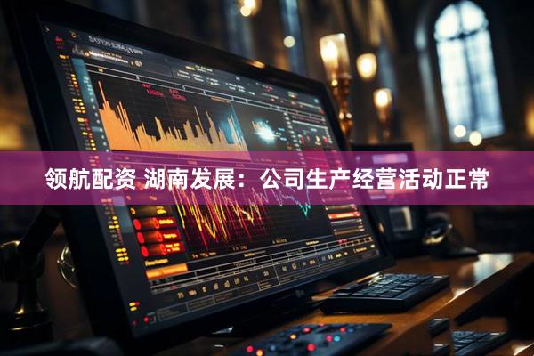 领航配资 湖南发展：公司生产经营活动正常